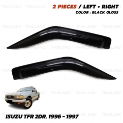 กันสาดฝน คิ้วกันสาด 2 ชิ้น สีดำ Isuzu TF TFR Pick Up (Single Cab) ปี 1989-1997